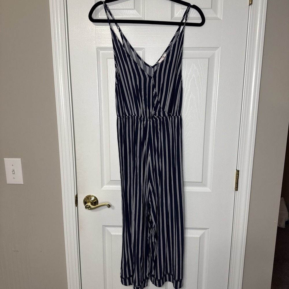 Lottie Moss Navy White Striped Romper Playsuit - Size XS
